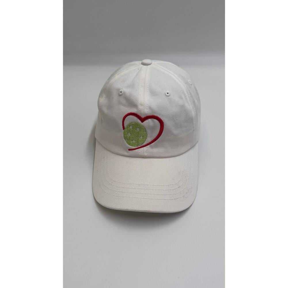 The Classics Yupoong Pickleball Heart Dink to the Drink Dad Hat White
